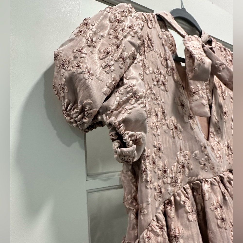 Sister Jane DREAM Jacquard Mini Dress in Pinkish Mauve - Size Medium - Picture 4 of 9